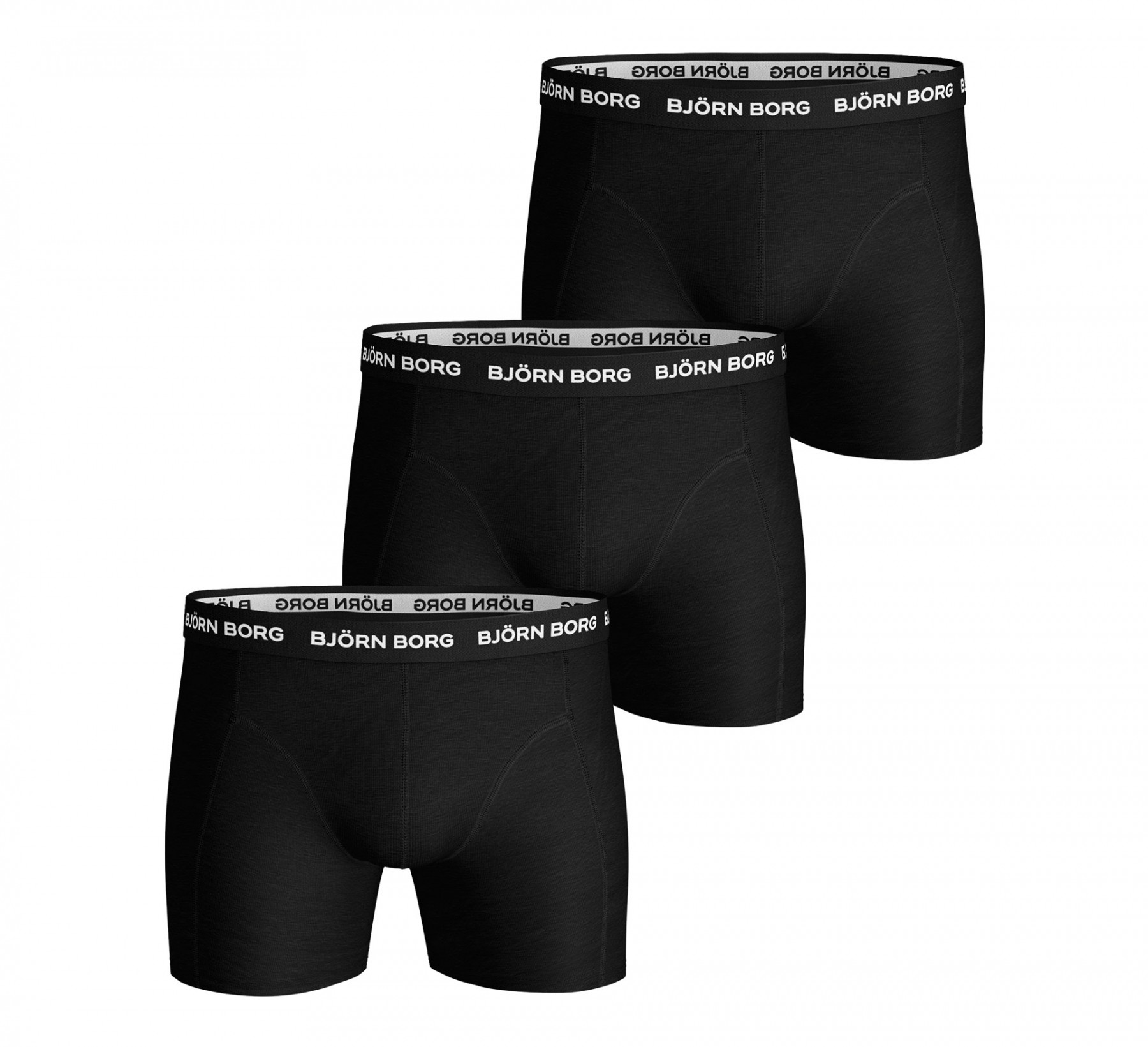 3-Pack Boxers Solids Black