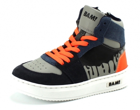 BAM!Shoes B1665 hoge sneaker Blauw BAM01