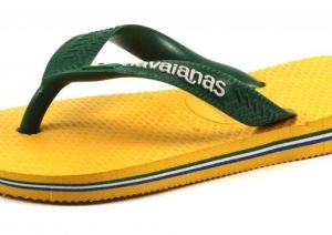 Havaianas slippers Kids Brasil logo Ochre