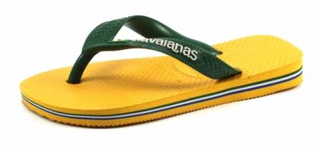 Havaianas slippers Kids Brasil logo Ochre