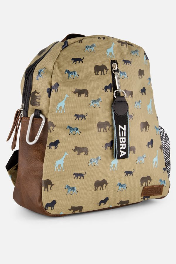 Zebra Safari Rugzak camel Nylon