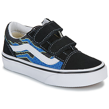 Lage Sneakers Vans Old Skool V PIXEL FLAME BLACK/BLUE"