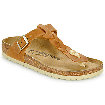 Teenslippers Birkenstock Gizeh Braided LEOI Cognac"