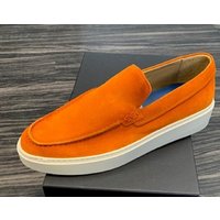 Giorgio 13781 oranje suede loafer met witte zool. limited edition