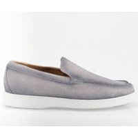 Giorgio 28785 suede instapper grijs met witte zool