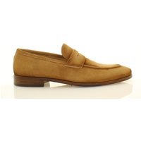 Giorgio 32610 Cognac kleurige suede instapper met flosjes (42 Sahara)