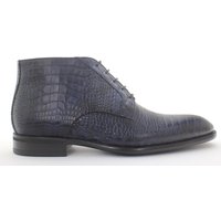 Giorgio 79408 blauwe halfhoge leren veterschoen leer met mooie print