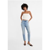 Stradivarius 1465 Slim-fit mom jeans  Medium donkerblauw Denim 34