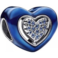 Pandora Charms - Blue Spinnable Heart Charm in blue