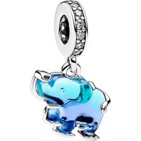 Pandora Charms - Elephant sterling silver dangle withcubic zirconia in blue