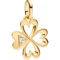 Pandora Charms - ME Heart Four-leaf Clover Medallion Charm in gold