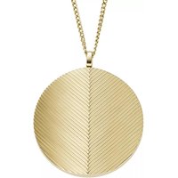 Fossil Kettingen - Harlow Locket Collection Gold-Tone Stainless Steel in gold