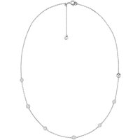 Michael Kors Kettingen - Michael Kors Sterling Silver Station Necklace in silver