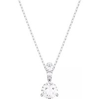 Swarovski Kettingen - Solitaire Necklace Round cut Rhodium plated in white