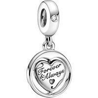 Pandora Charms - Drehender „Forever & Always“ Seelenverwandter Char in silver