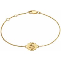 Rachel Jackson London Armbanden - 22K Plated Zodiac Mini Art Coin Capricorn Bracelet in gold