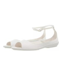 Calvin Klein Sandalen - Peep Toe Ballerina Lth in crème