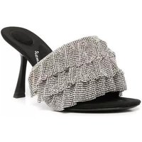 Alexander Wang Slippers - Nala 105Mm Ruffle-Crystal Mules in zilver