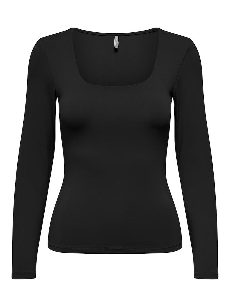 Only Female Shirts En Tops 15302647 Onlea L/s Deep Neck Top Jrs Noos