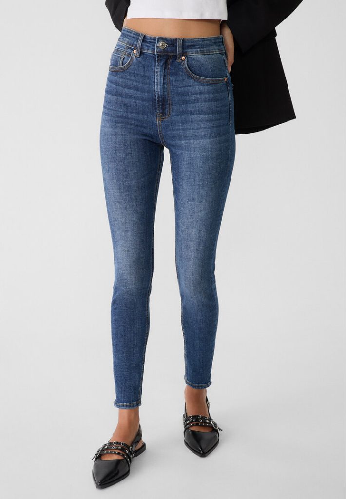 Stradivarius 1450 Skinny jeans met super hoge taille  Denim 36