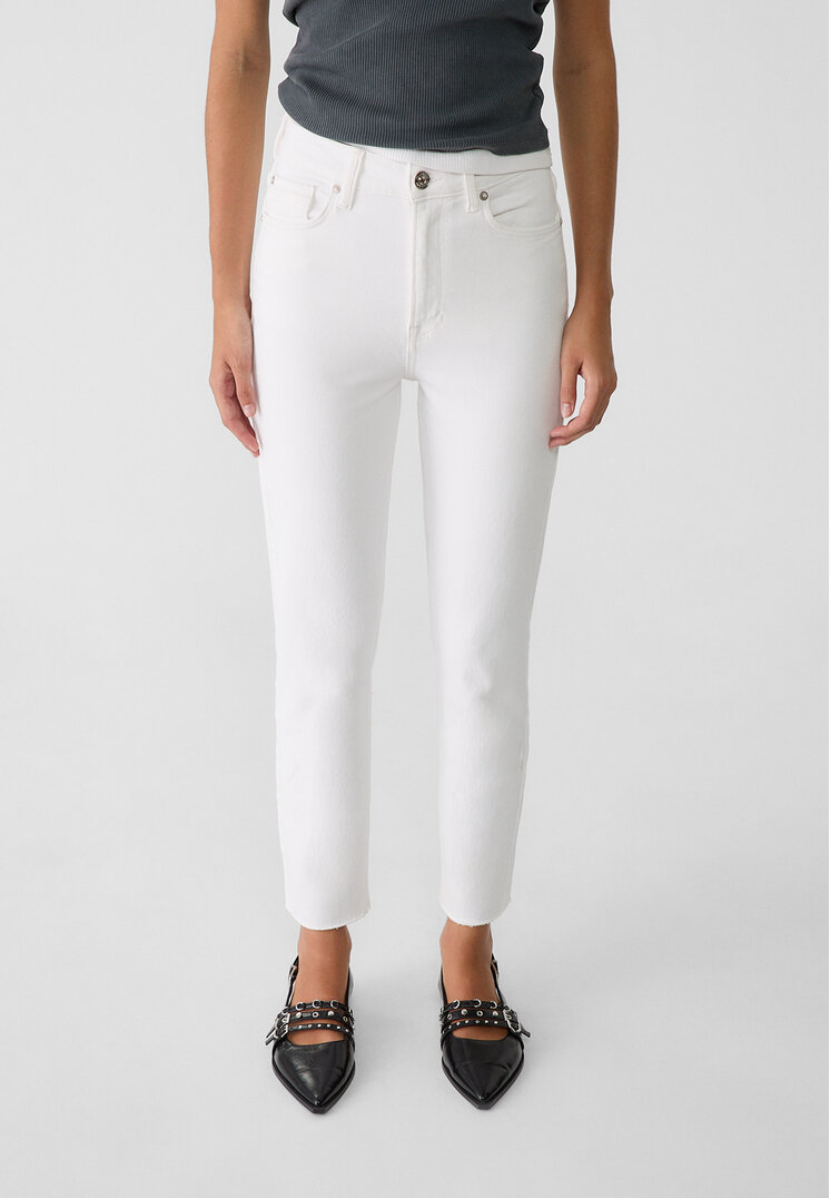 Stradivarius 1465 Slim-fit mom jeans  Wit 34