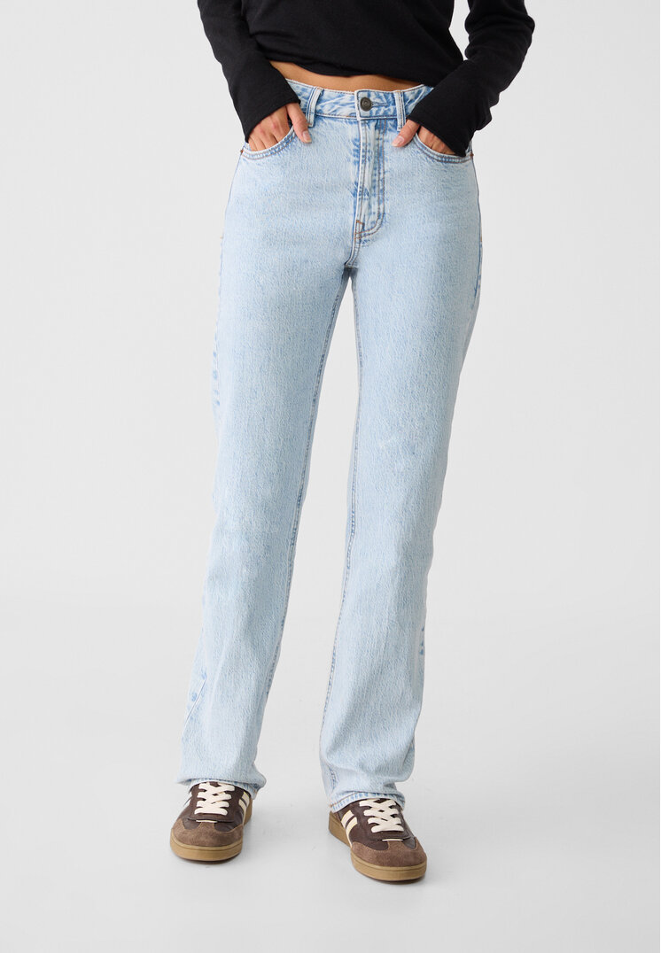 Stradivarius D98 straight vintage effect jeans  Denim 38