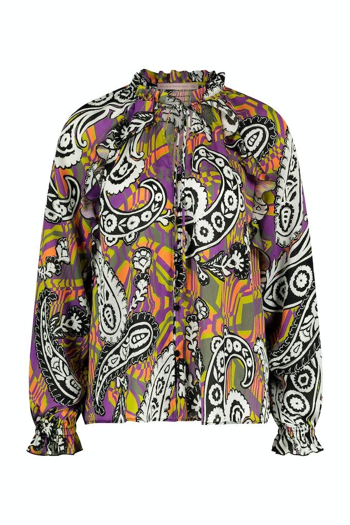 Studio Anneloes Female Blouses Revelin Voile Paisley Blouse 09580