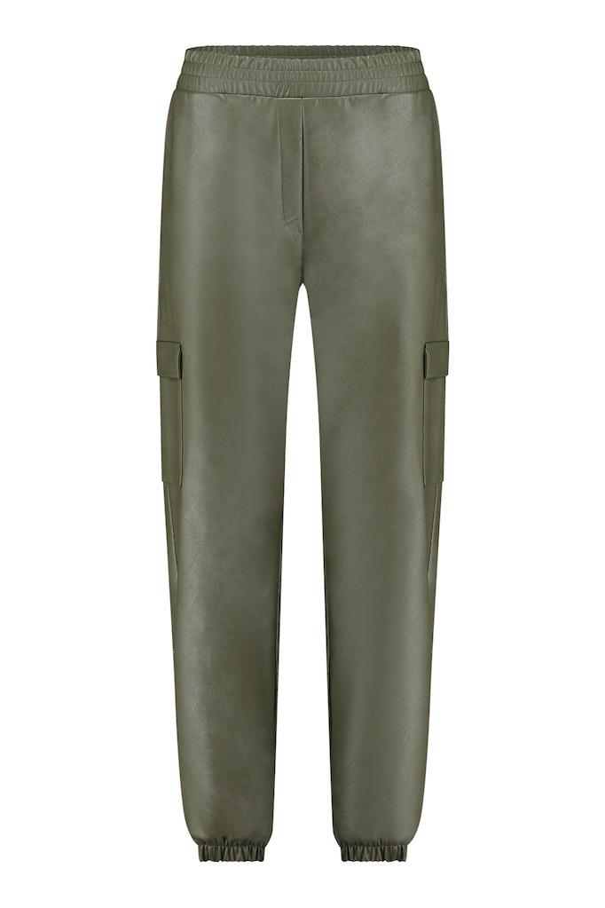 Studio Anneloes Female Broeken Evi Leather Cargo Trousers 09589