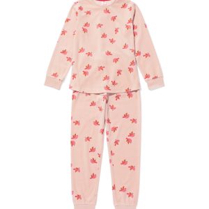 HEMA Kinderpyjama Velours Vogel Gebroken Wit (gebroken wit)