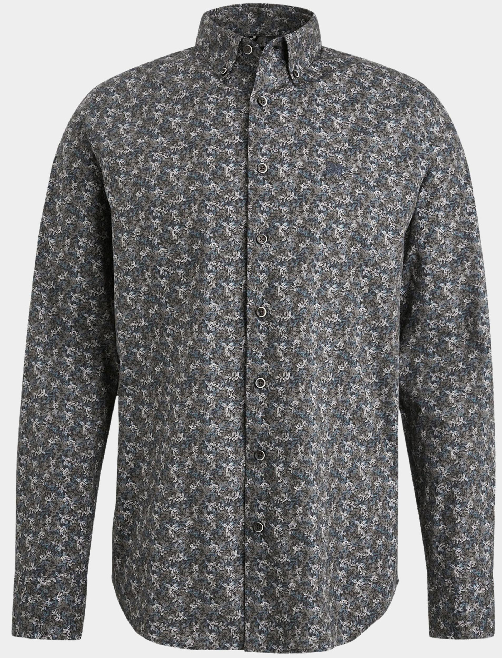 Vanguard Casual hemd lange mouw Bruin Long Sleeve Shirt Print on po VSI2408207/8292