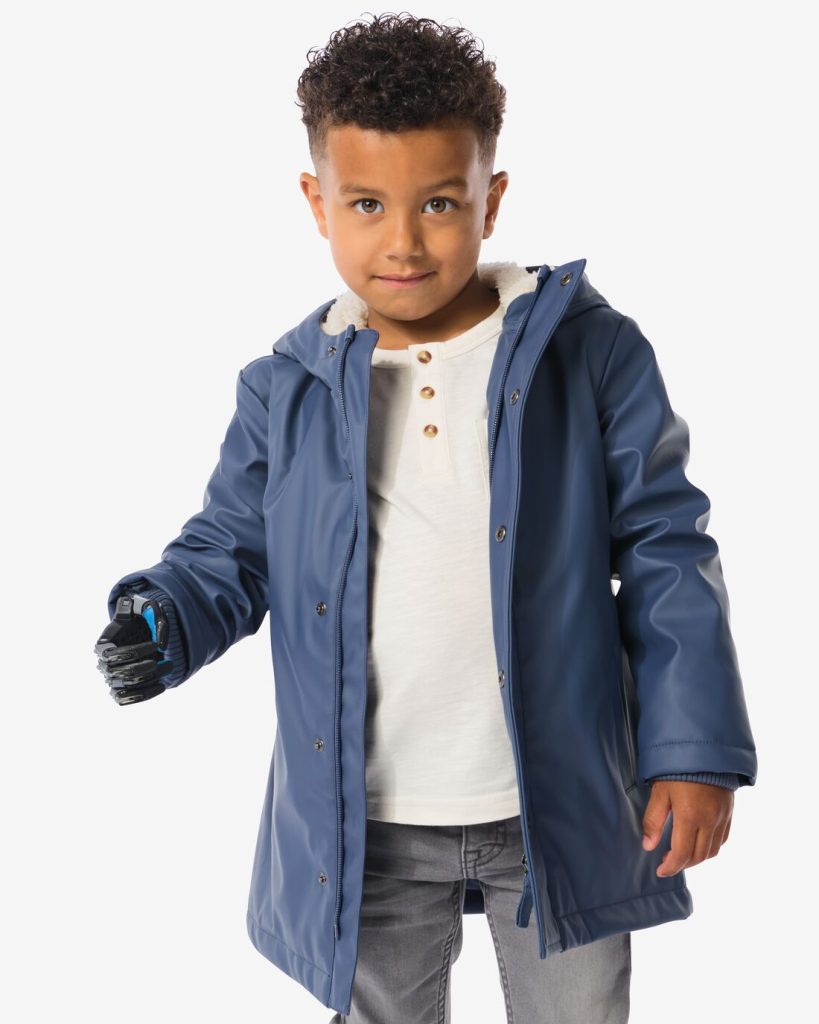 HEMA Kinderjas Met Capuchon Blauw (blauw)