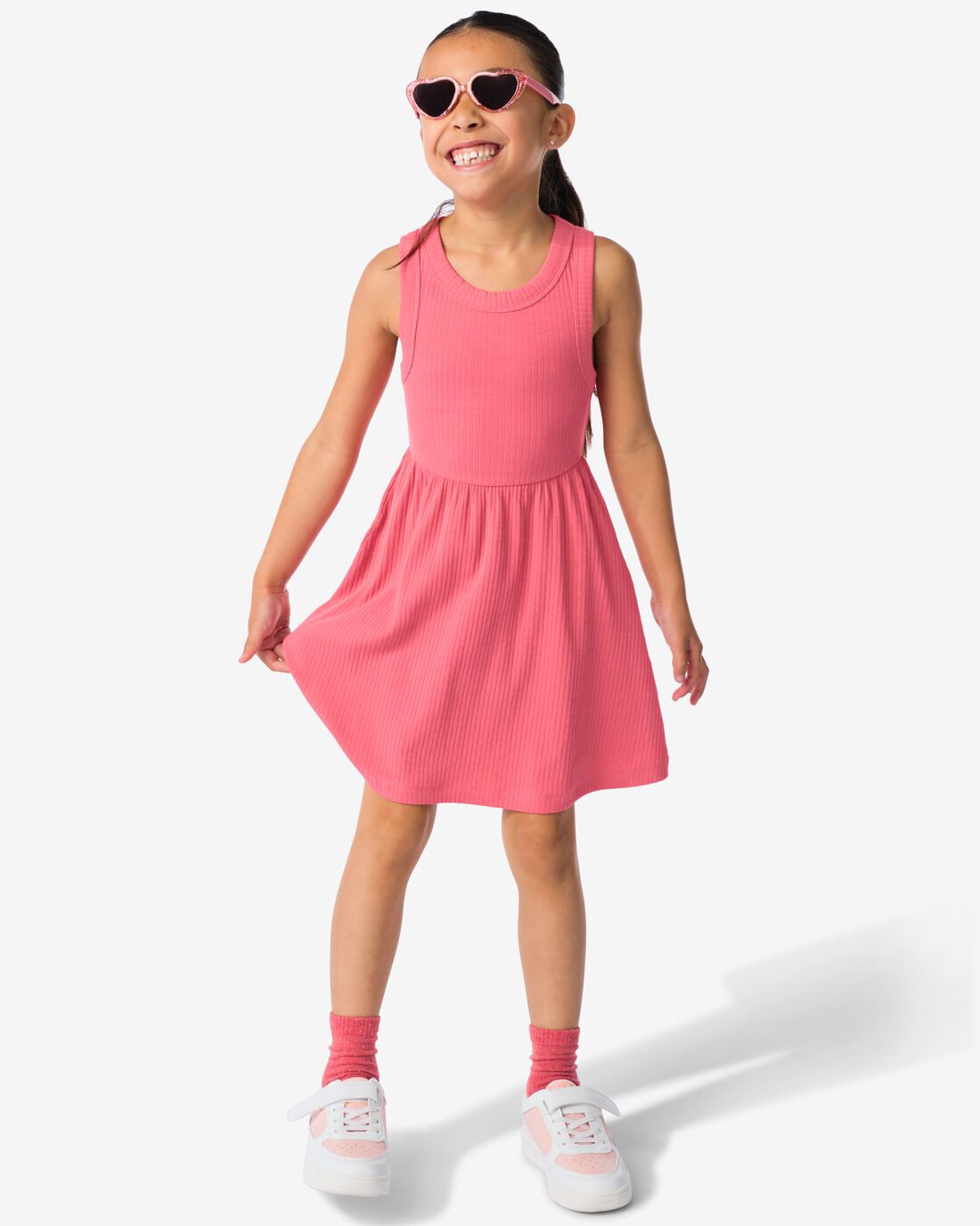 HEMA Kinderjurk Rib Roze (roze)