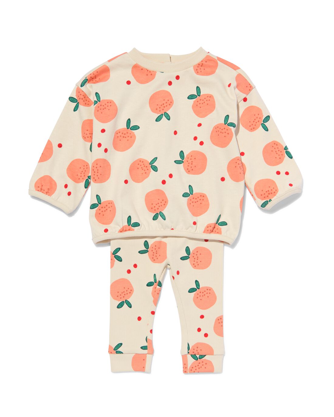 HEMA Baby Kledingset Sweater En Legging Perzik Ecru (ecru)