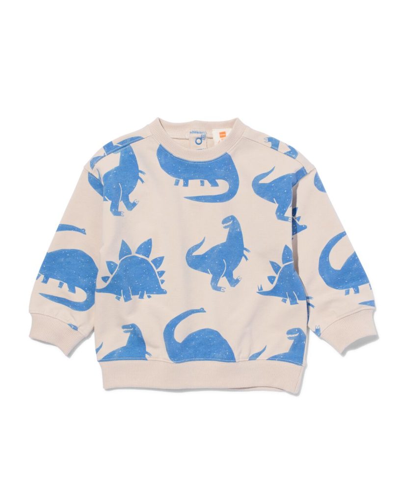 HEMA Baby Sweater Dino&apos;s Zand (zand)