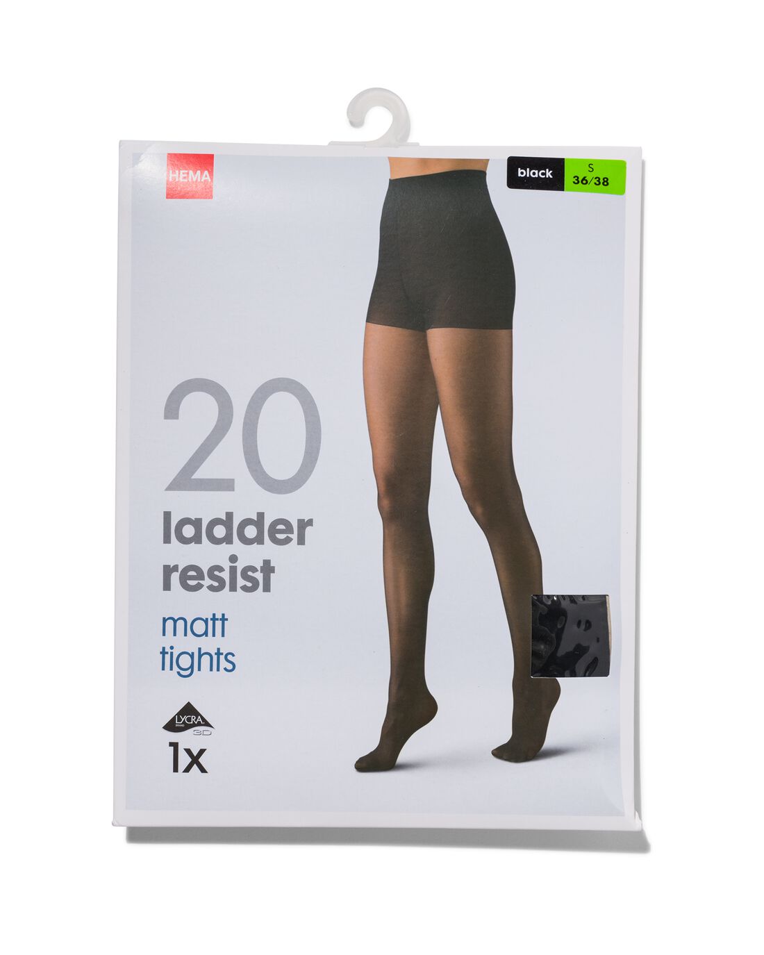 HEMA Panty Ladder Resist - Anti-ladder 20 Denier Zwart (zwart)