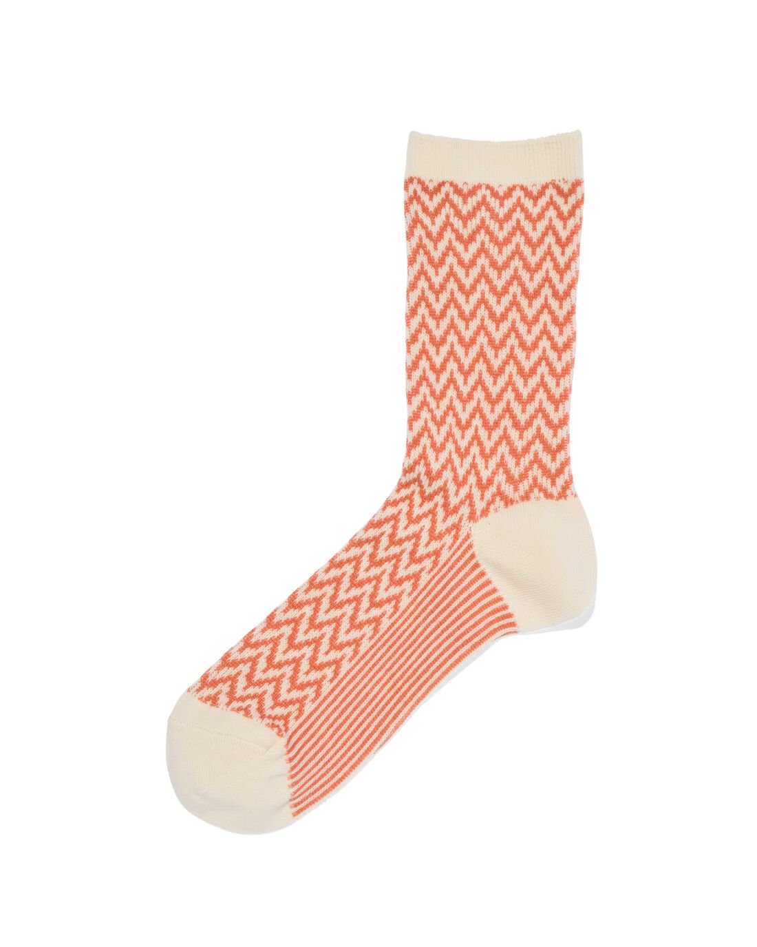 HEMA Sokken Met Katoen Zigzag Oranje (oranje)