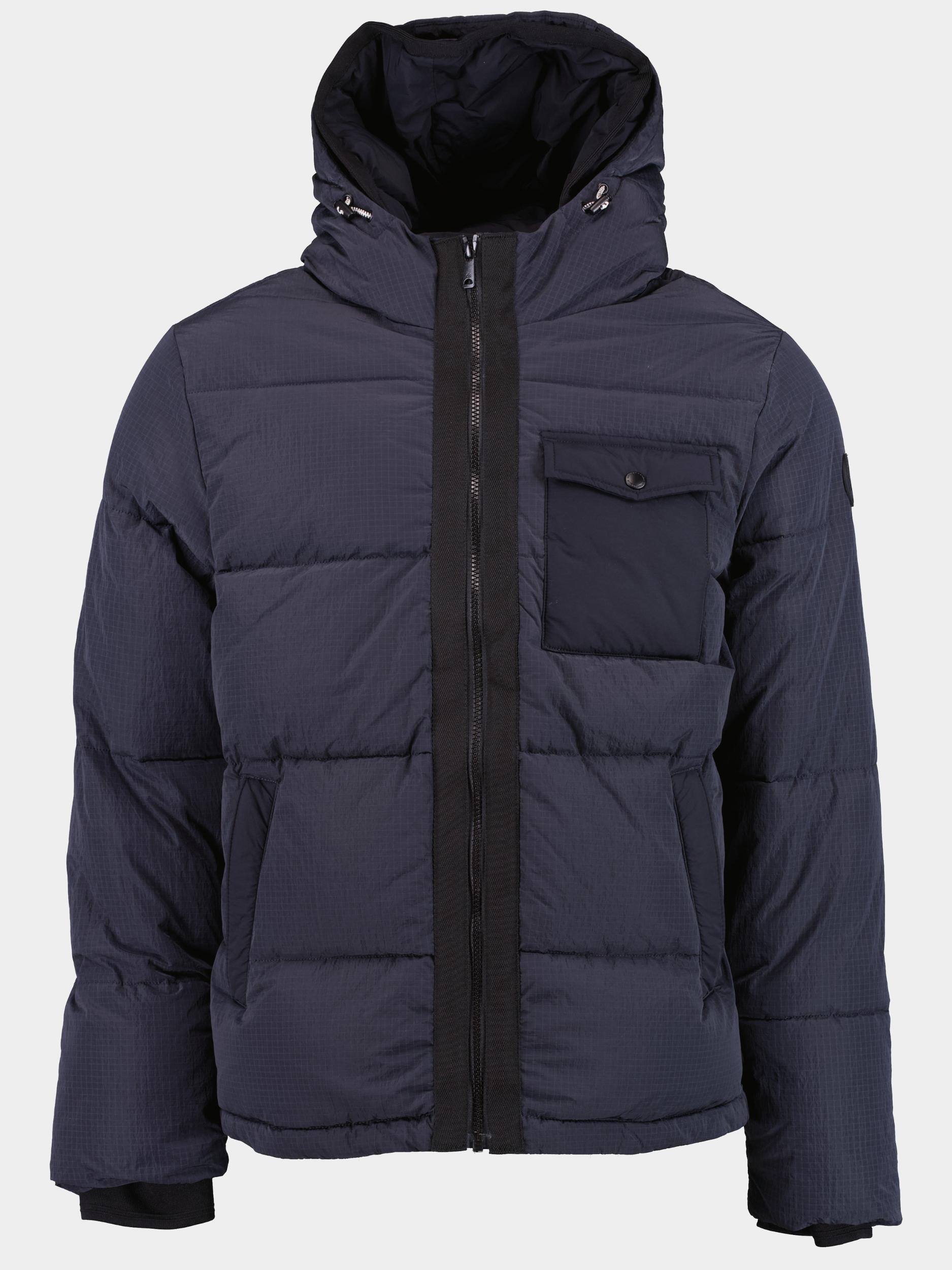 Scotch & Soda Winterjack Blauw Hooded Puffa Jacket 174383/0008