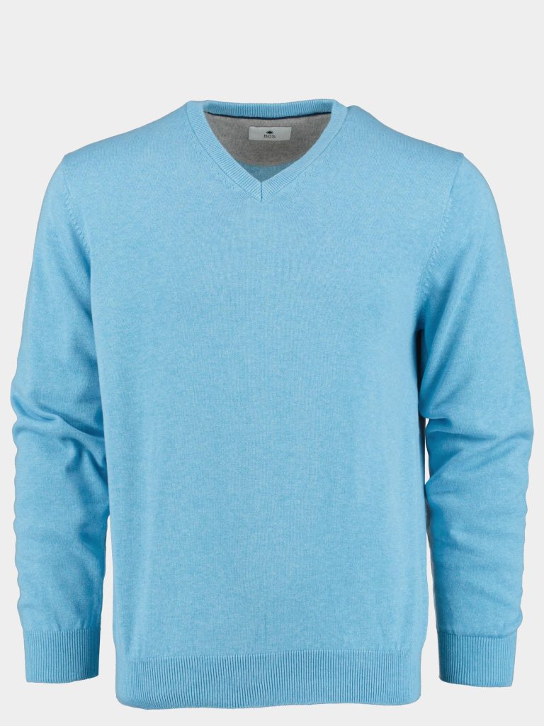 Bos Pullover Blauw Cotton Regular Fit 418100CCT-13/625