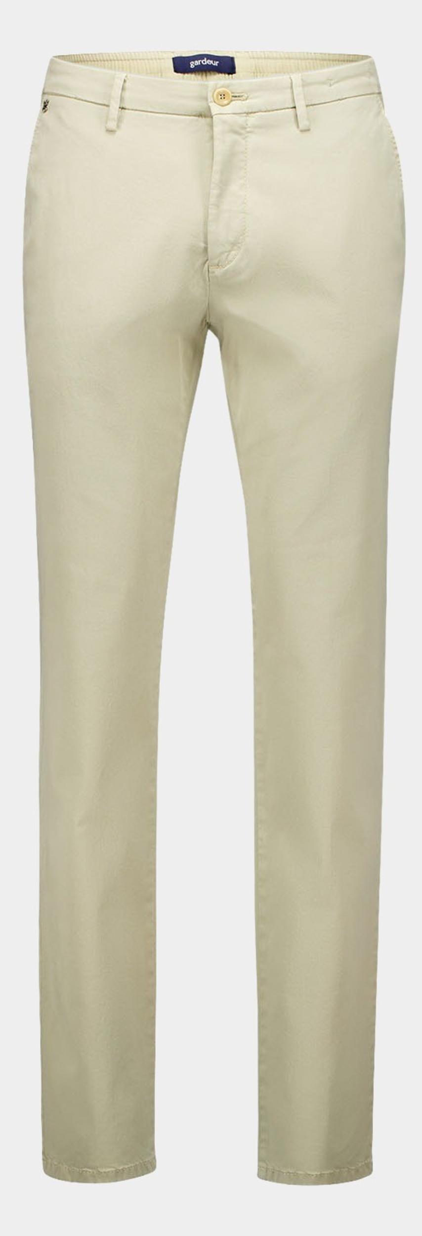 Gardeur Katoenen Broek Beige Hose Flatfront Tapered Fit TONIC 60571/1017