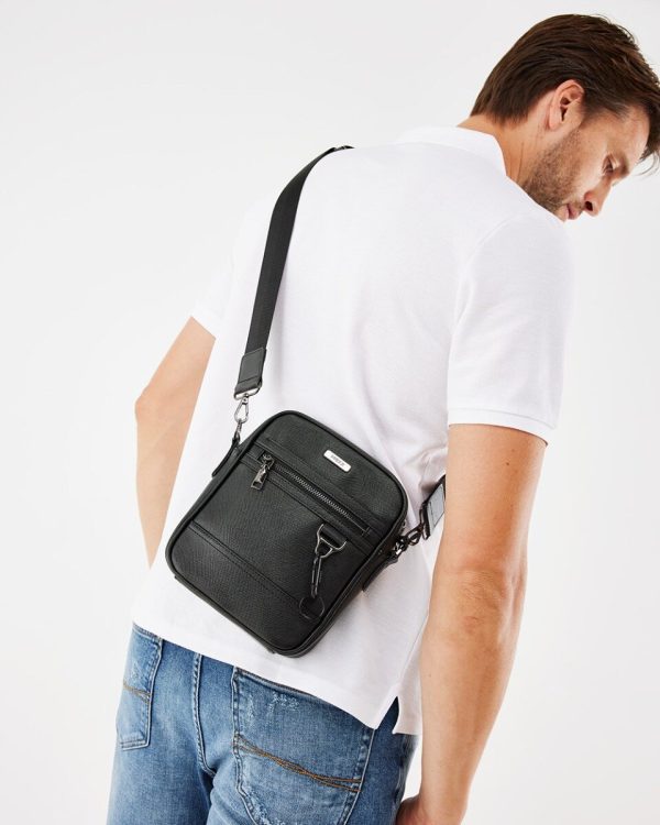 Crossbody messenger bag Black