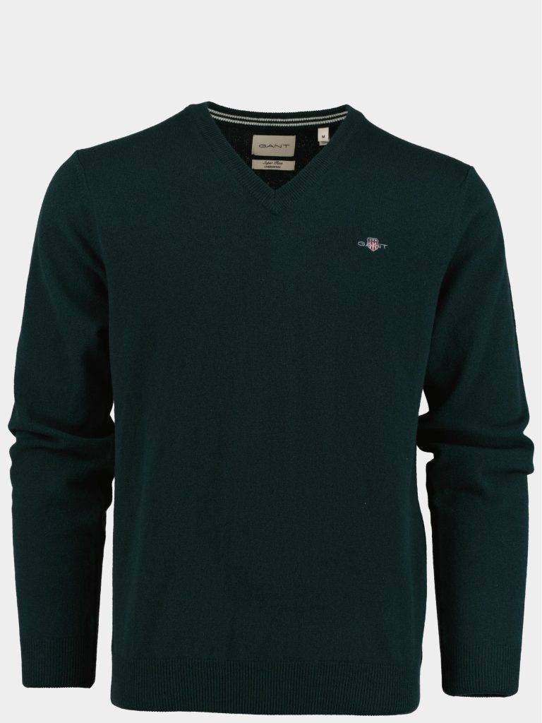 Gant Pullover Groen Superfine Lambswool V-Neck 87212/374