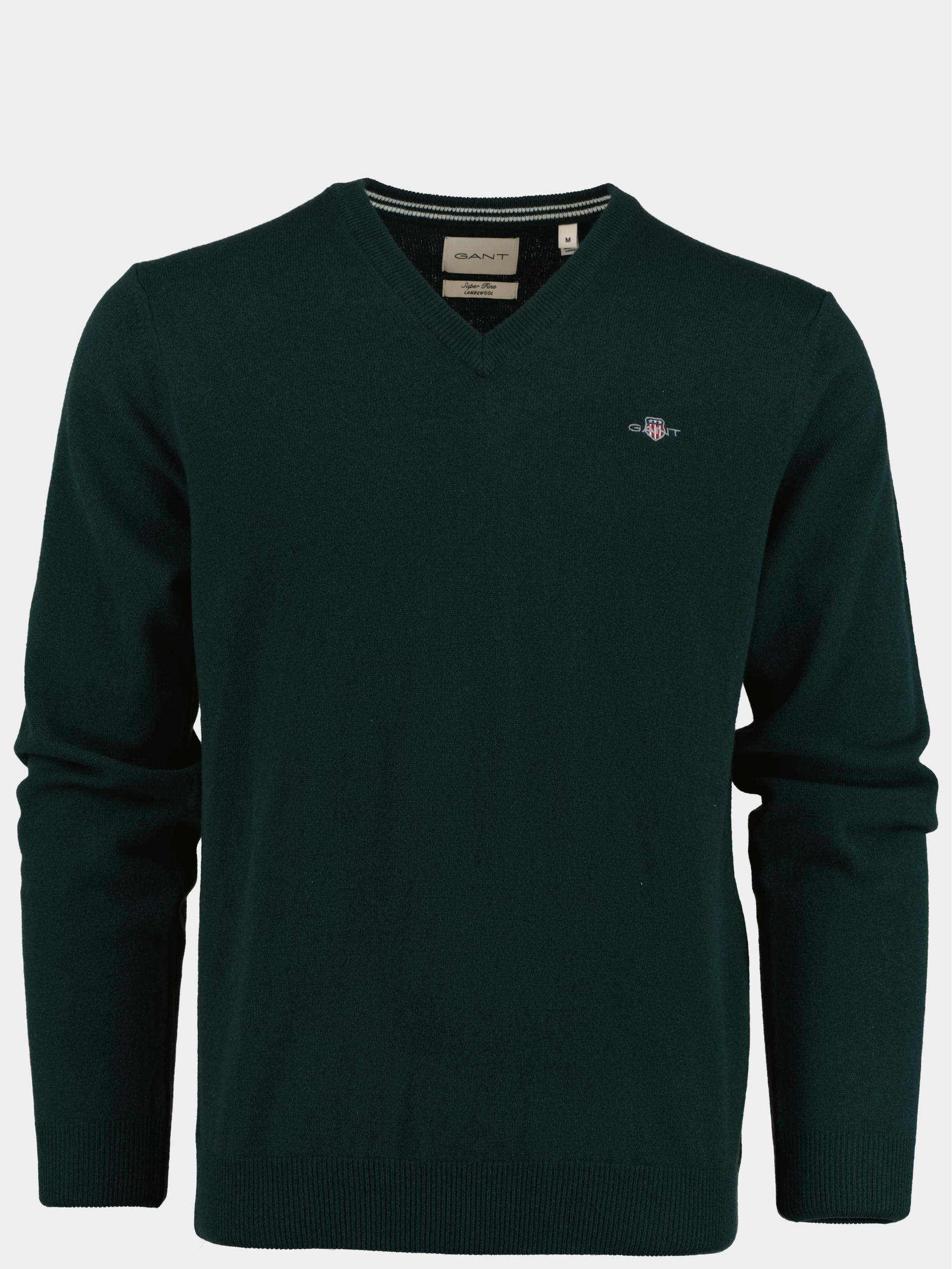 Gant Pullover Groen Superfine Lambswool V-Neck 87212/374