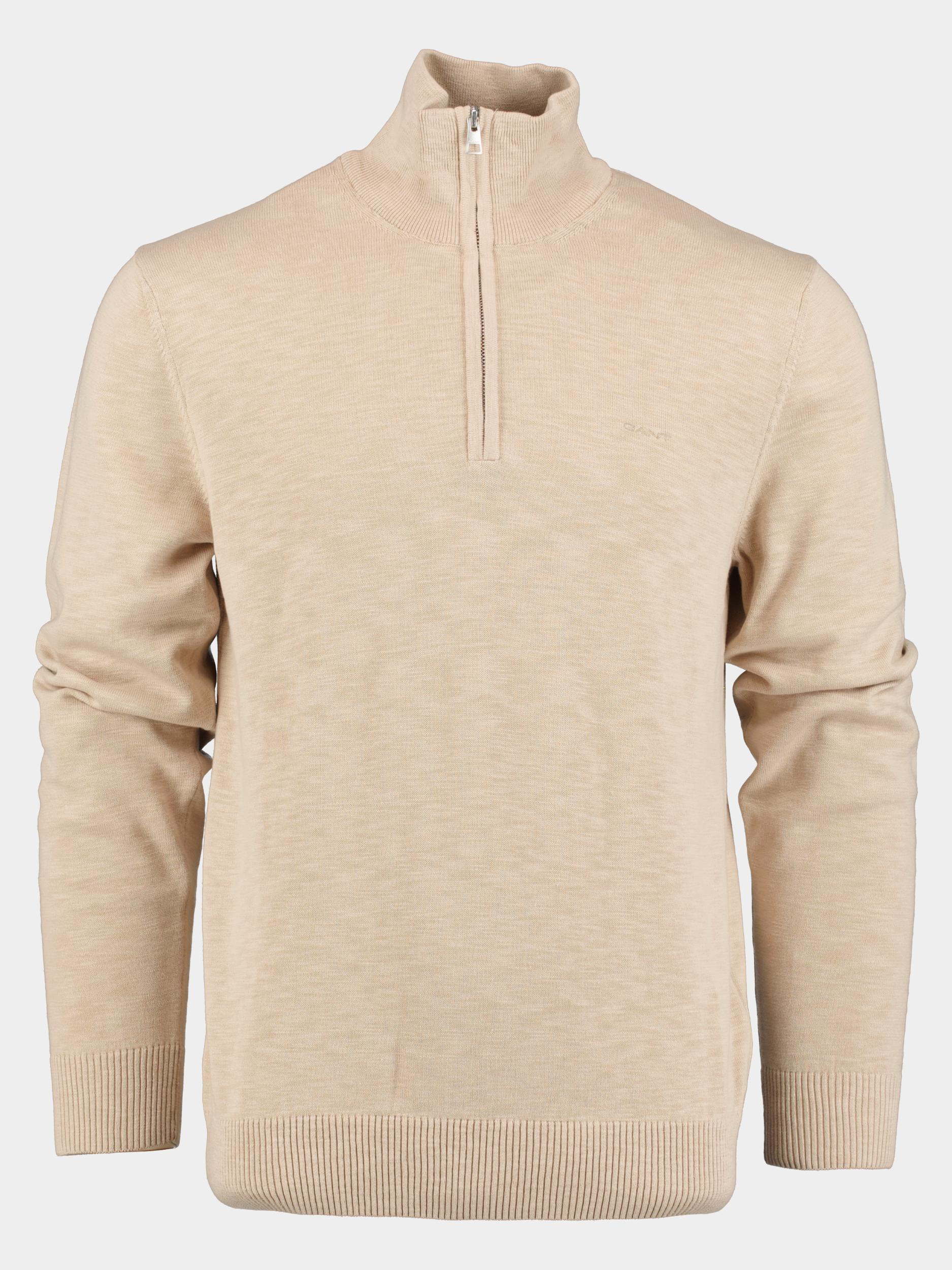 Gant Pullover Beige Cotton Flamme Halfzip 8030153/277