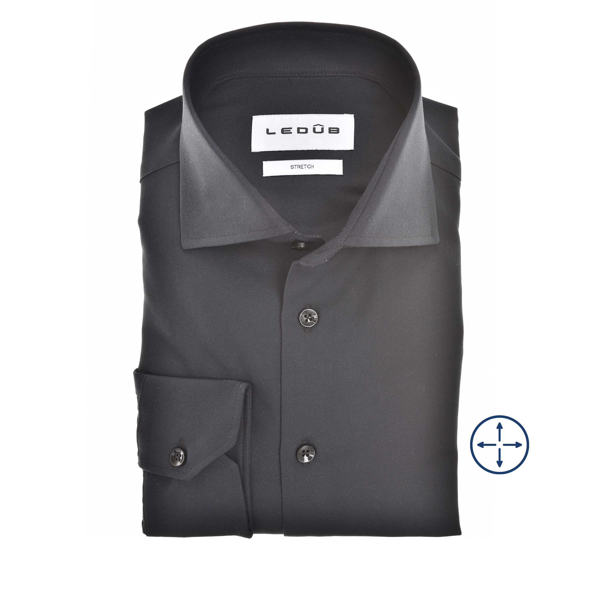 Ledub Business hemd lange mouw Zwart LE24204 MFN 5 0142758/290-000-000