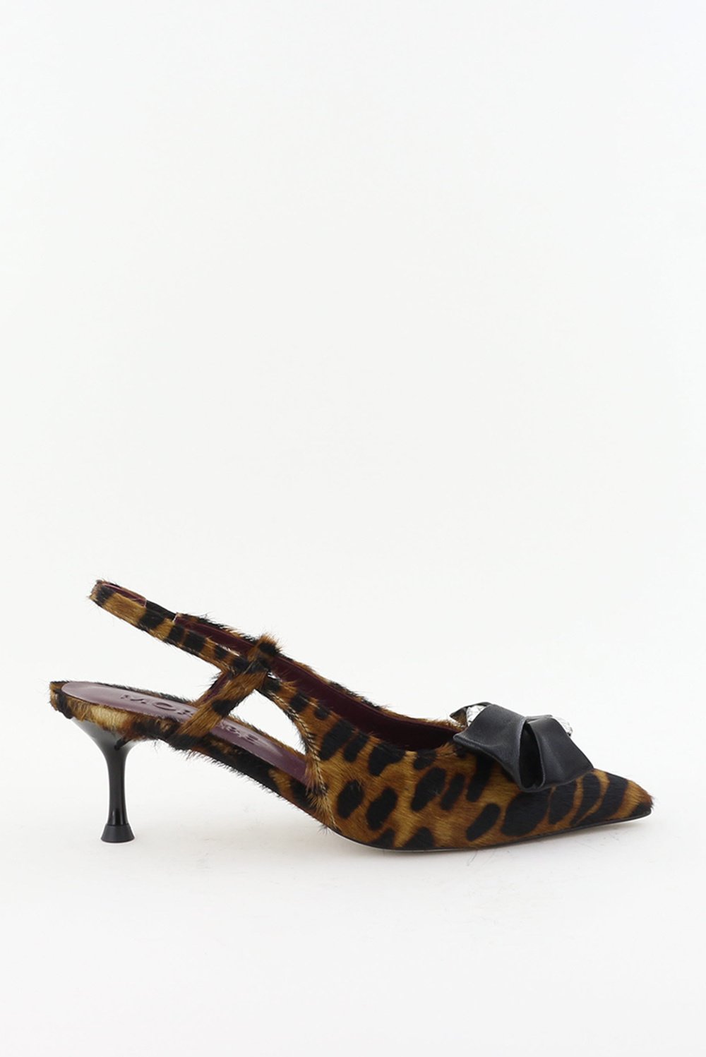 Morobe pumps Danira met strik en strass dierenprint