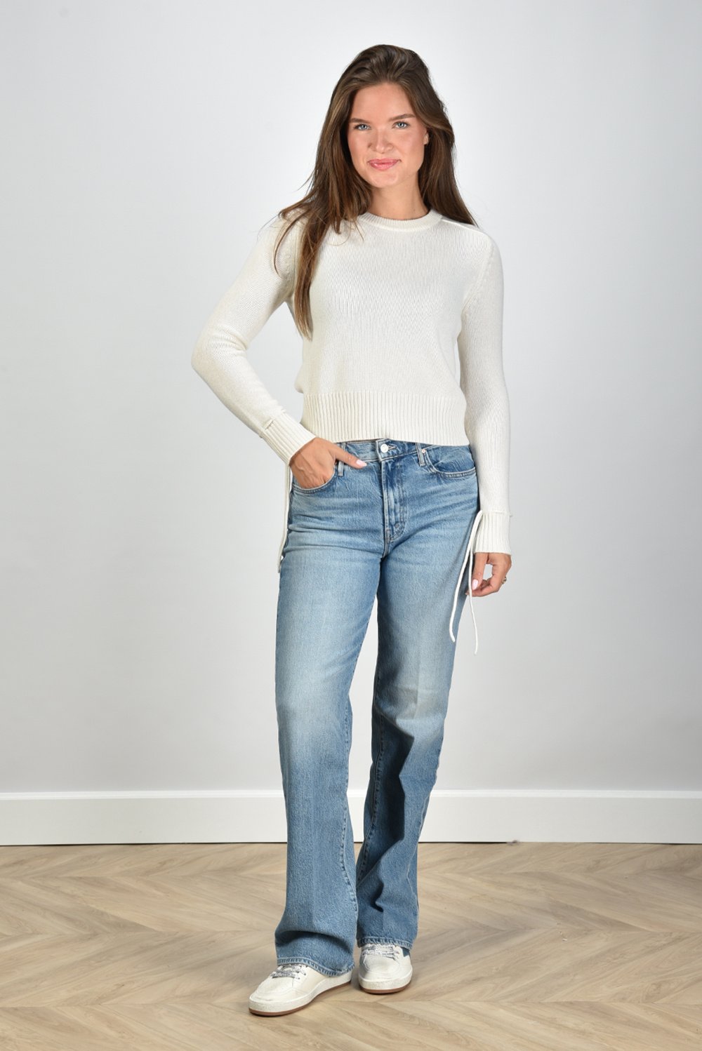 Mother straight-leg jeans Kick it blauw