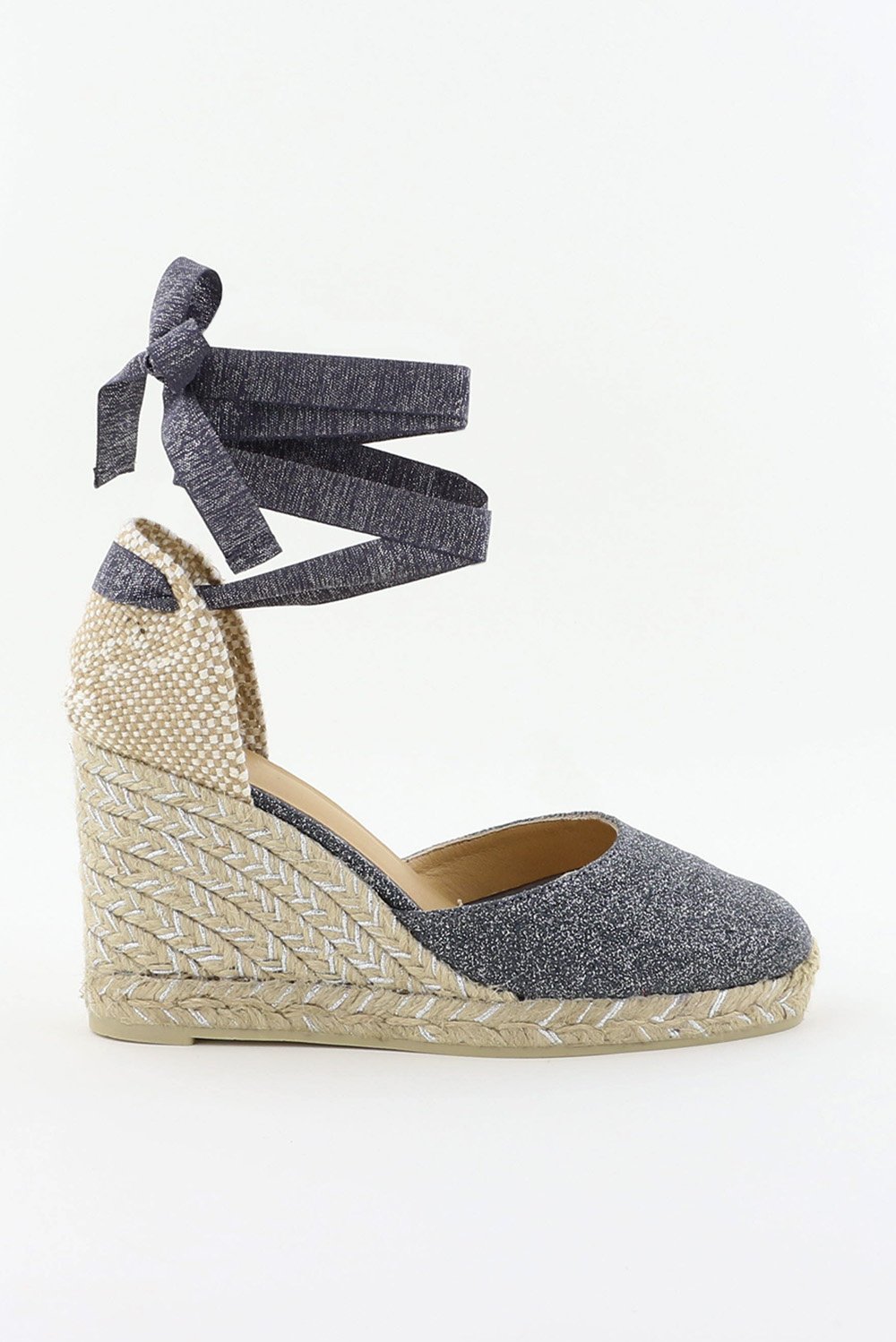 Castaner espadrilles Carina 8 met sleehak 021767 grijs