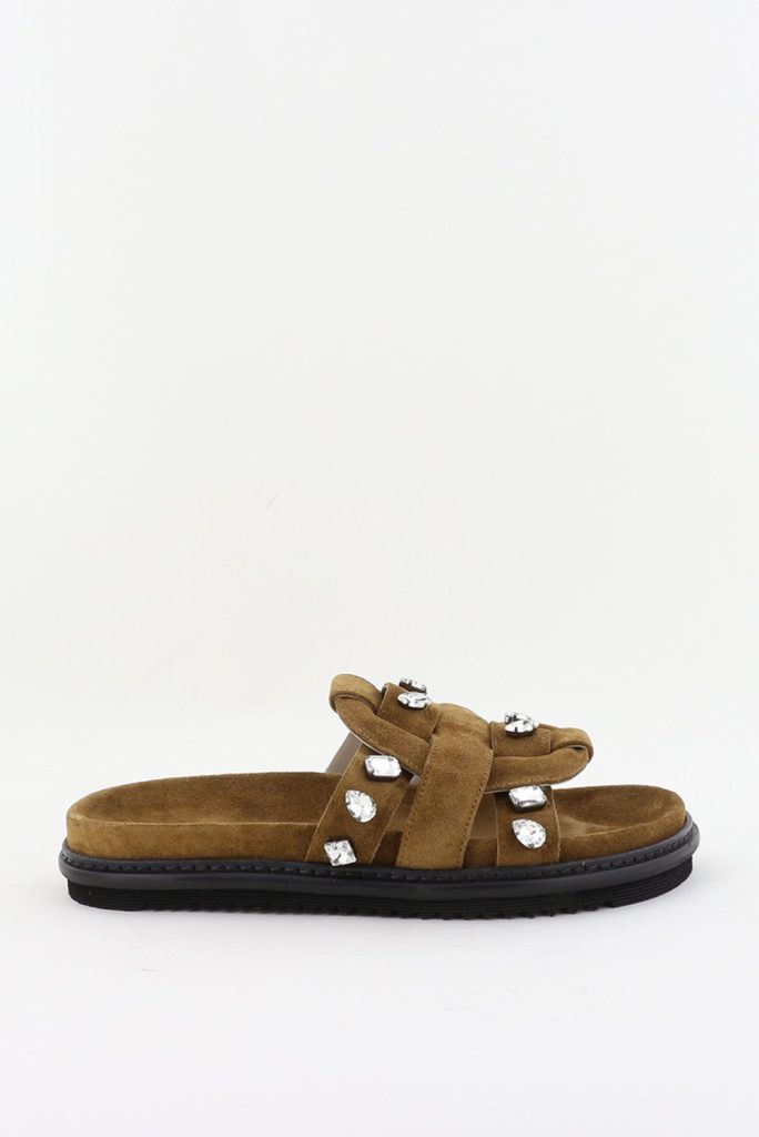 Morobe sandalen Emilia 03 met edelstenen bruin