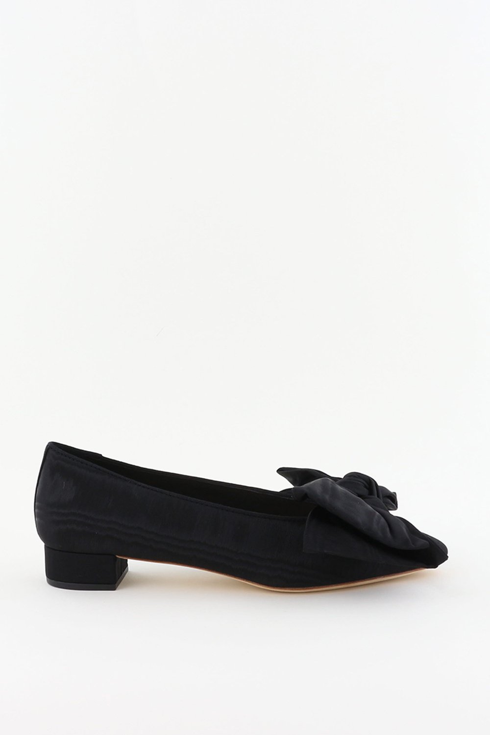 Loeffler Randall ballerina&apos;s Noa Bow NOA-MO-BLACK met strik zwart