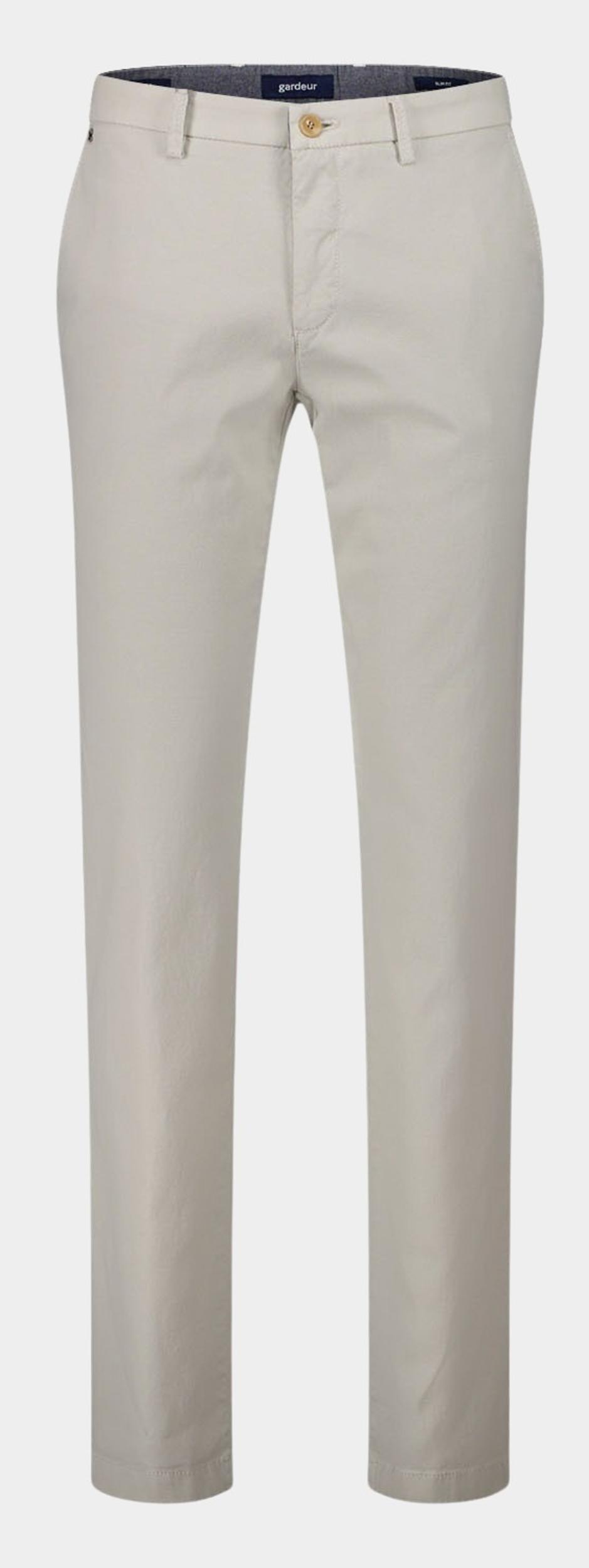 Gardeur Katoenen Broek Beige Hose Flatfront Slim Fit SAVAGE-2 60361/1016